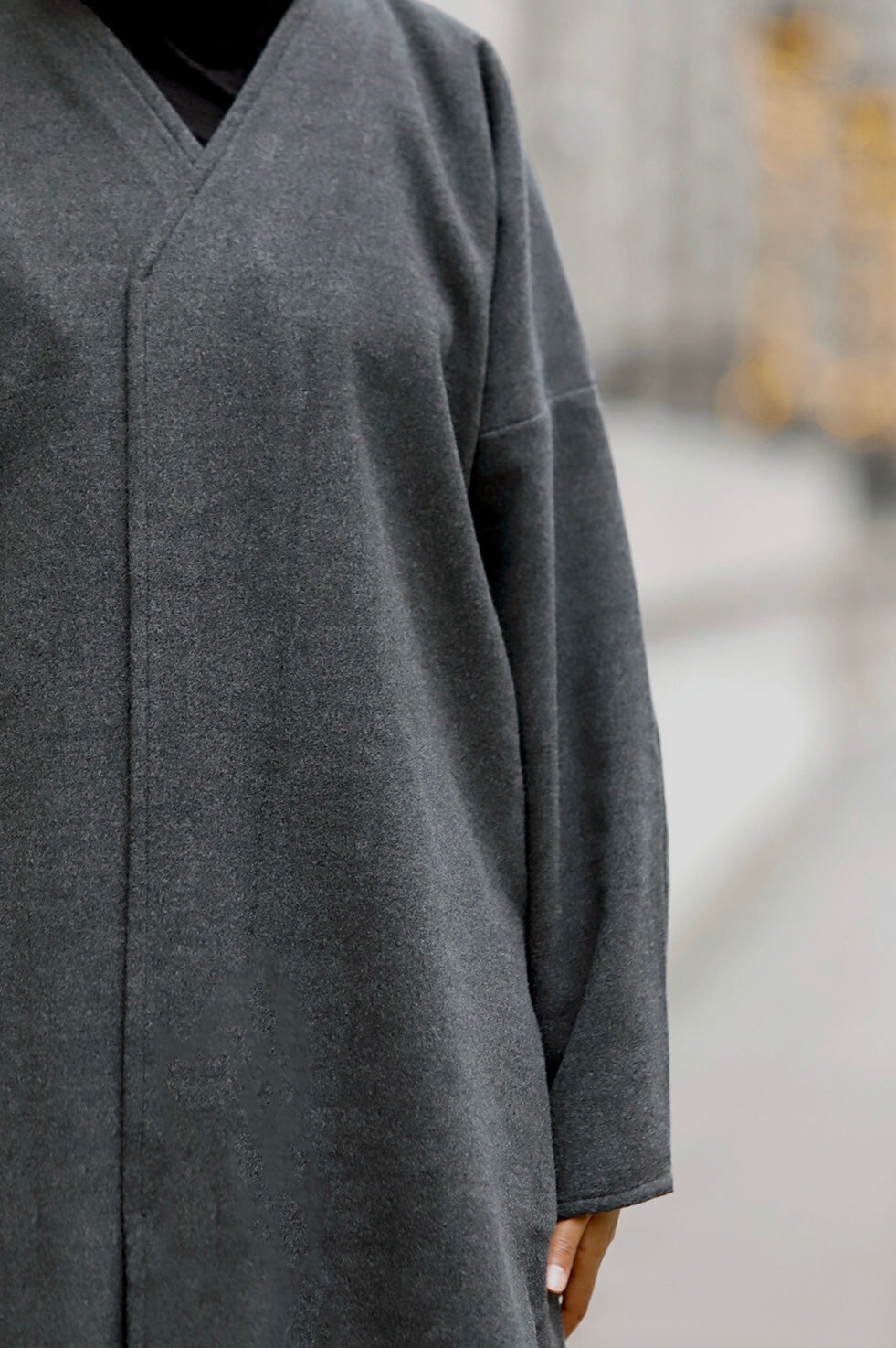Charcoal Abaya Coat