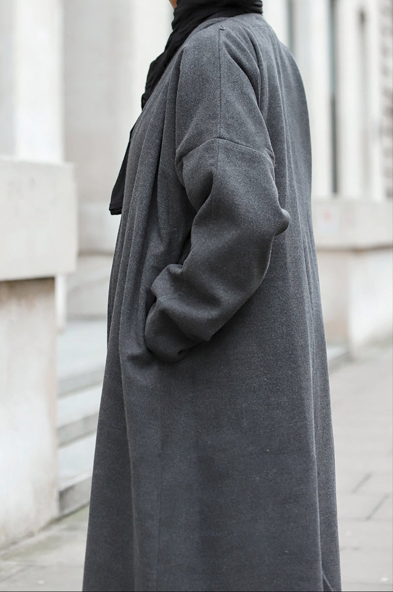 Charcoal Abaya Coat