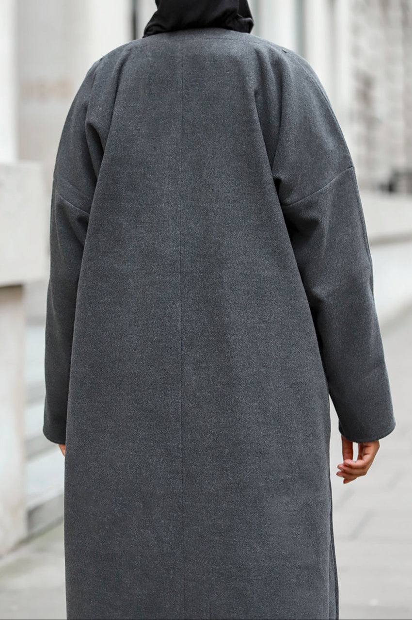 Charcoal Abaya Coat