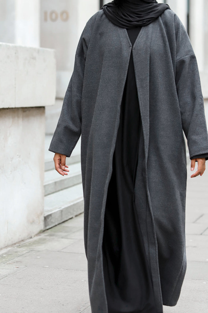 Charcoal Abaya Coat