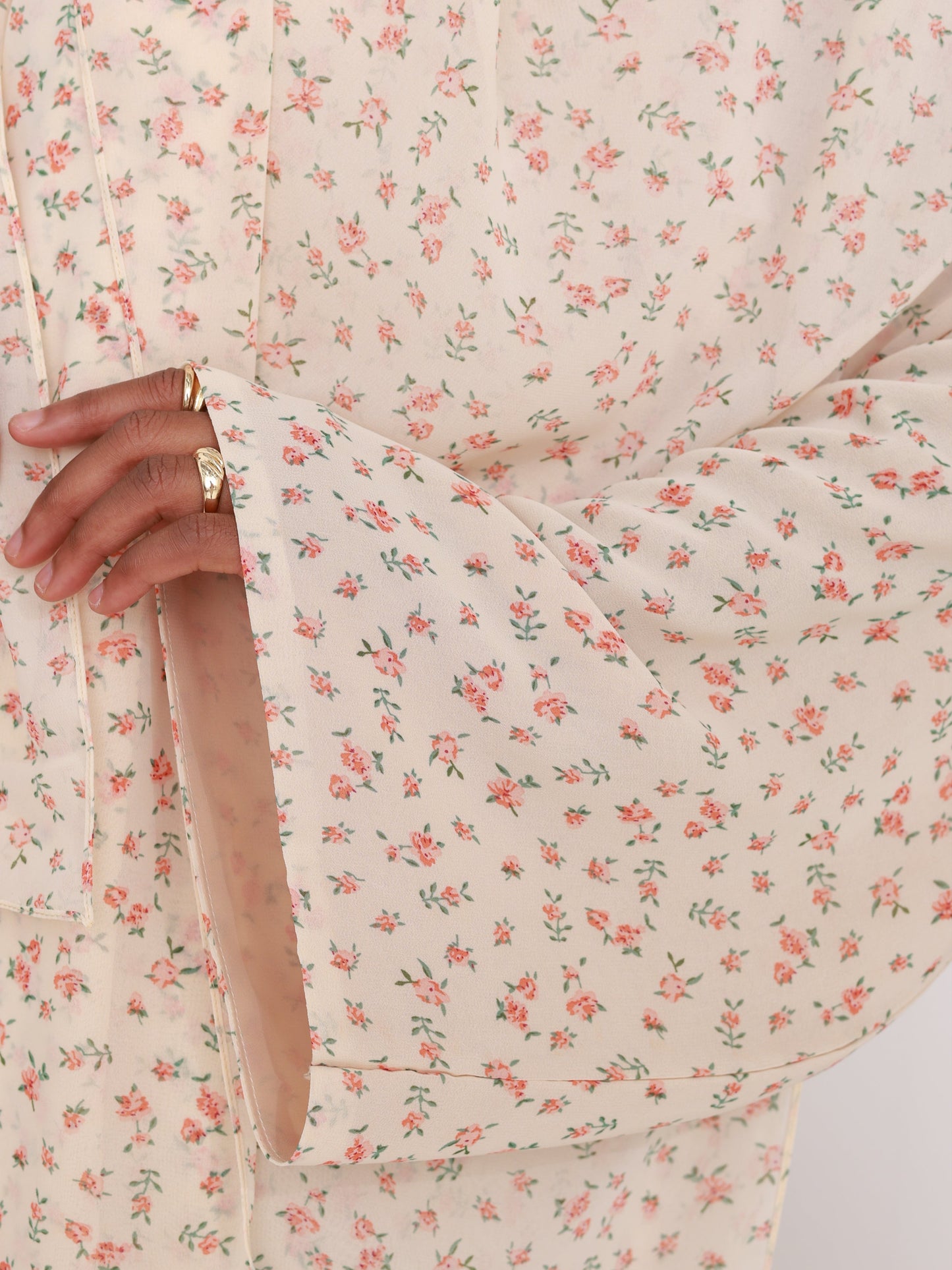 Rose Bloom Printed Abaya