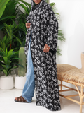 Sable Rose Printed Abaya