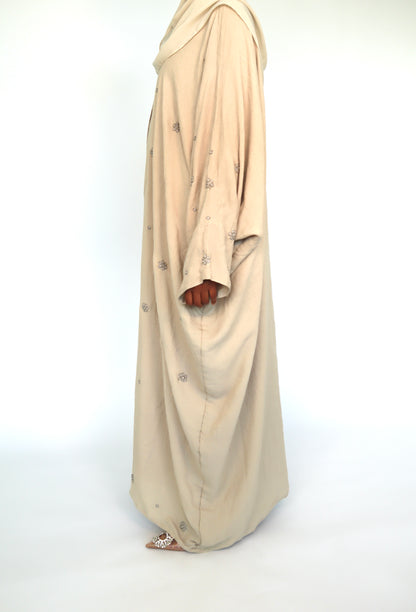 Ivory Linen Abaya