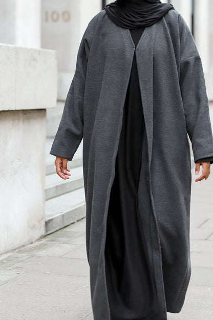 Charcoal Abaya Coat