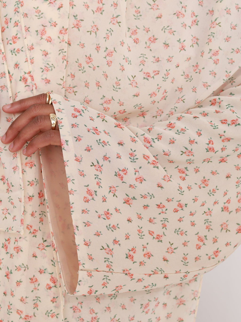 Rose Bloom Printed Abaya