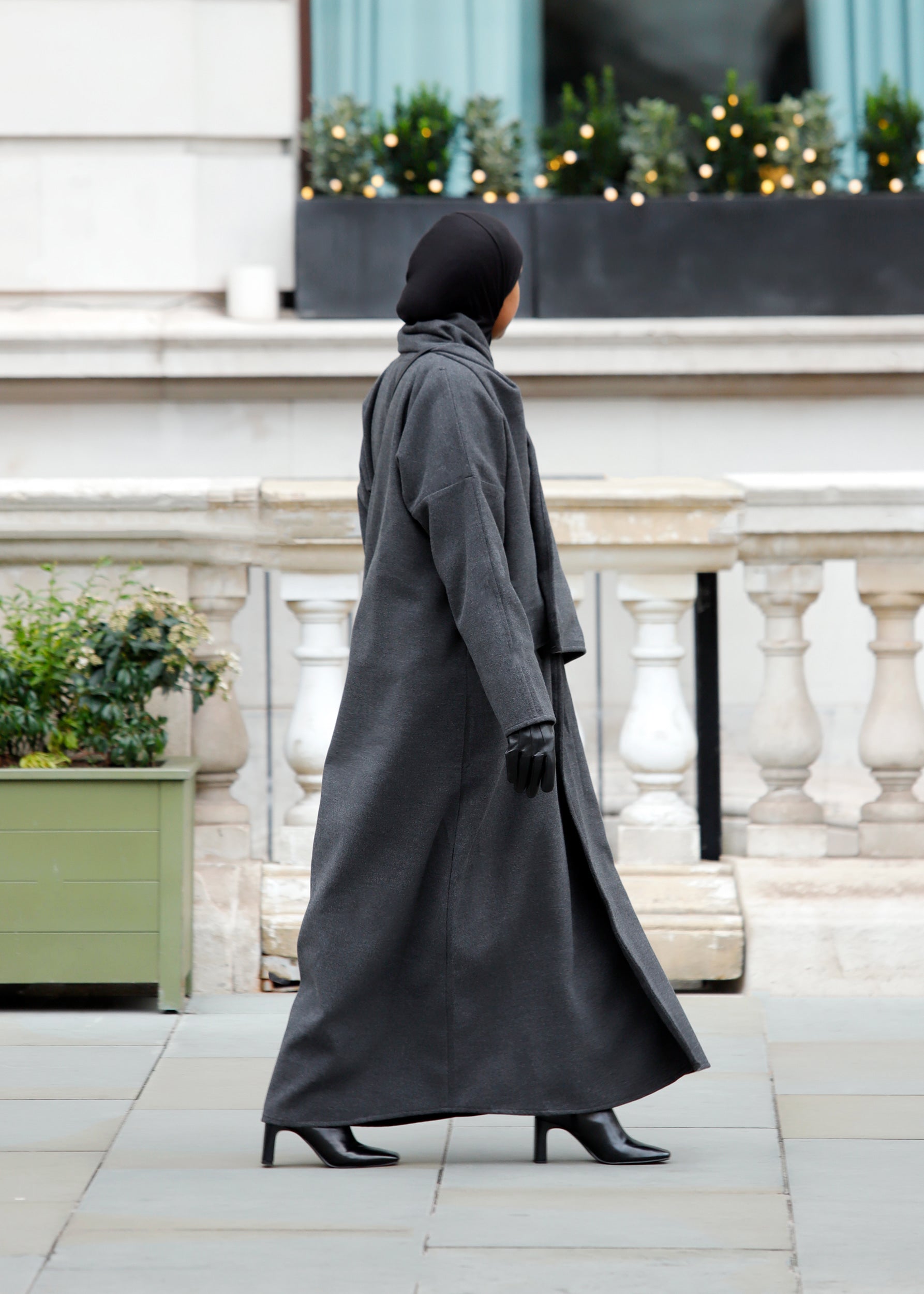 Charcoal Abaya Coat