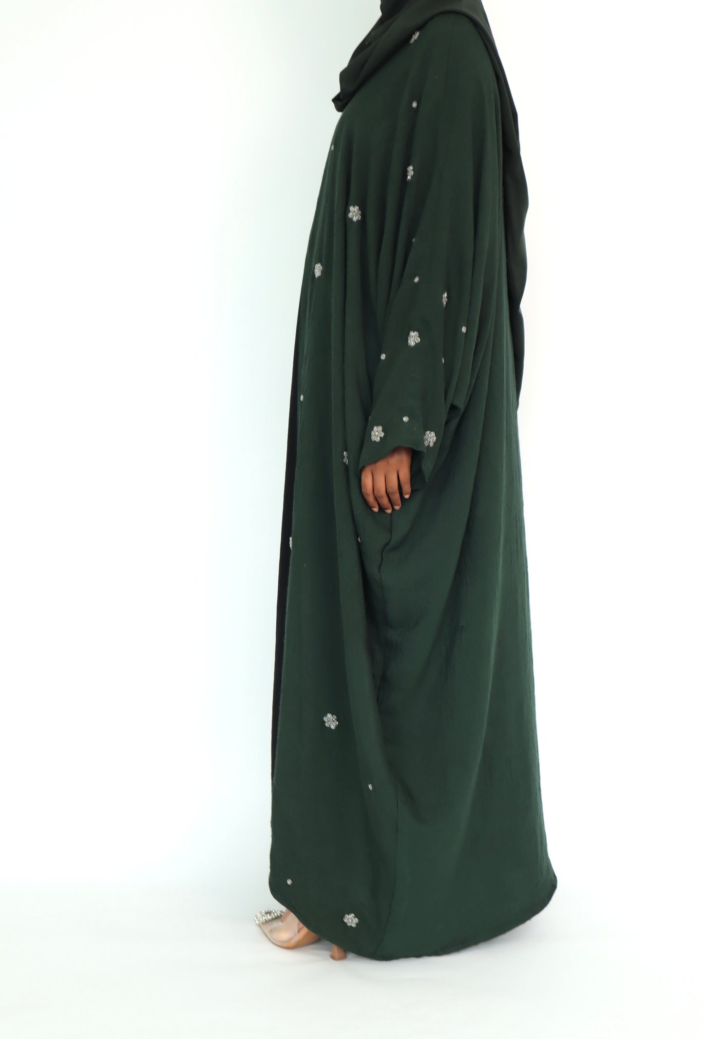 Emerald Linen Abaya