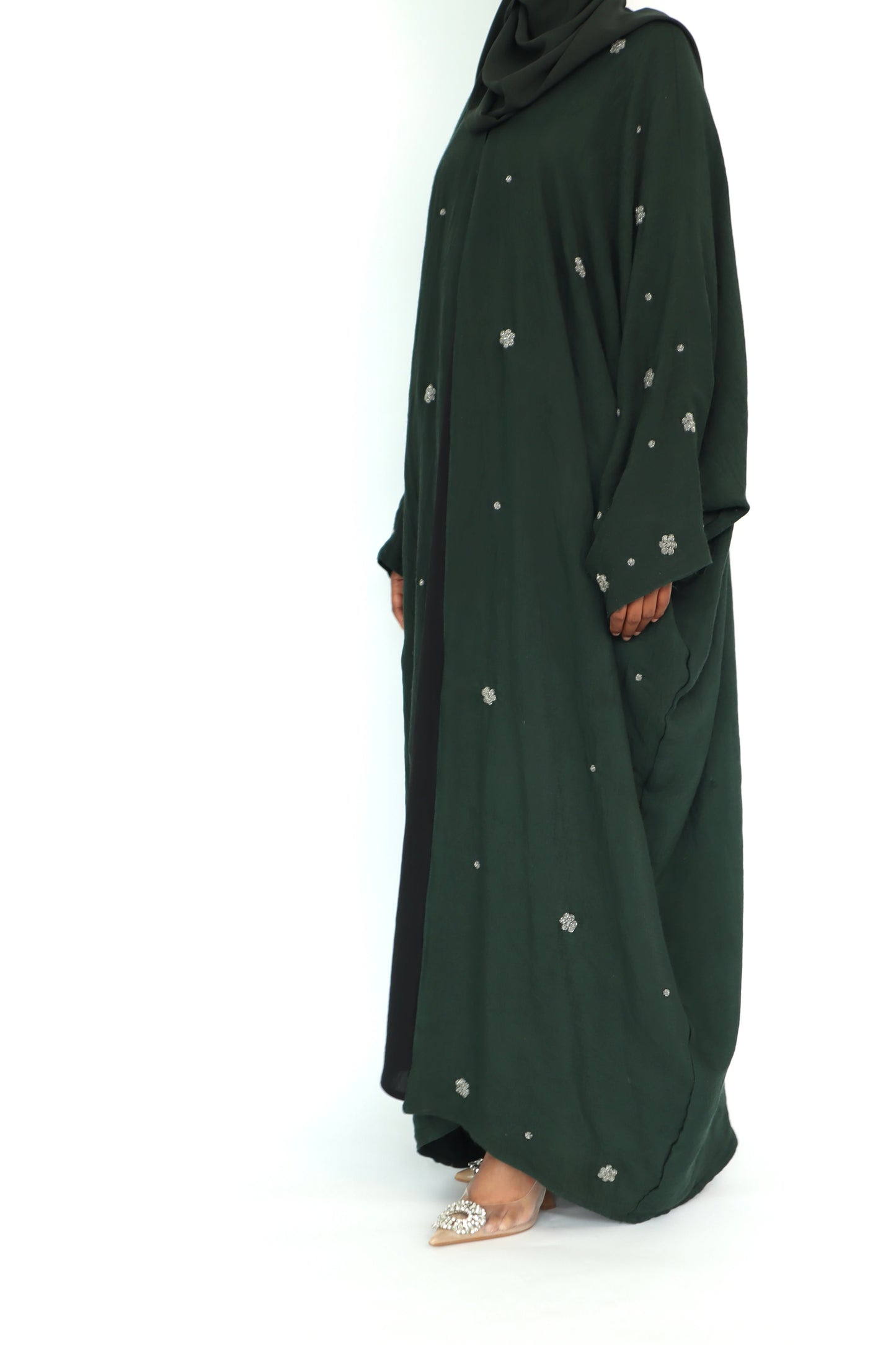 Emerald Linen Abaya