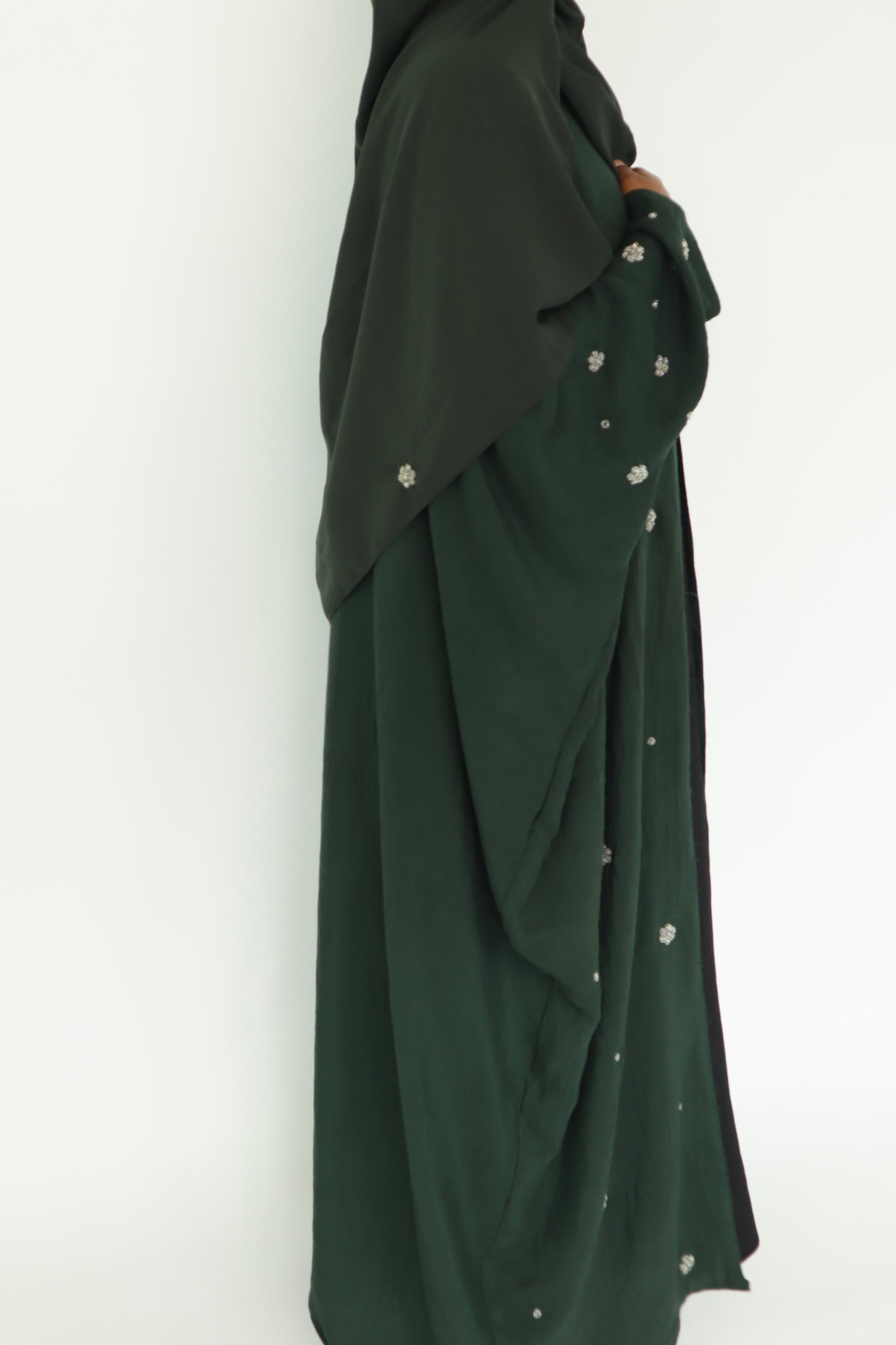 Emerald Linen Abaya